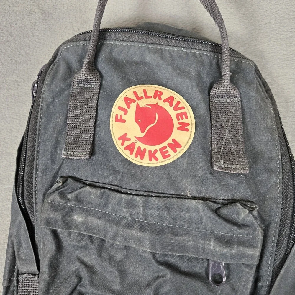 Fjallraven Mini Kanken Classic Backpack Blue Waxed Cotton‎ 23561